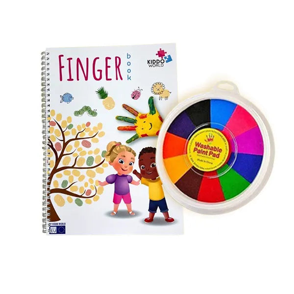 Montessori finger painting book - 12 colors | montessori toys