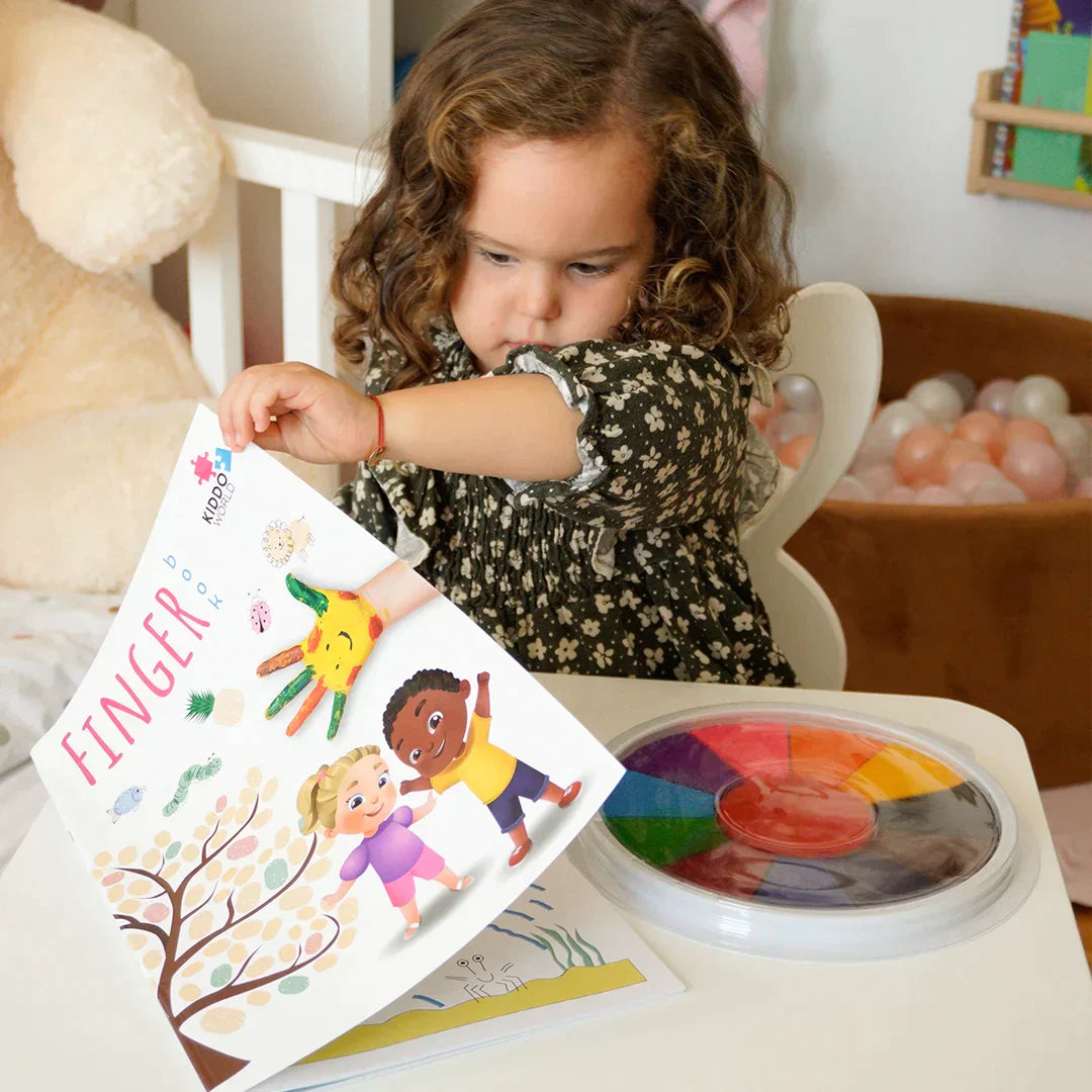 Montessori finger painting book - 12 colors | montessori toys