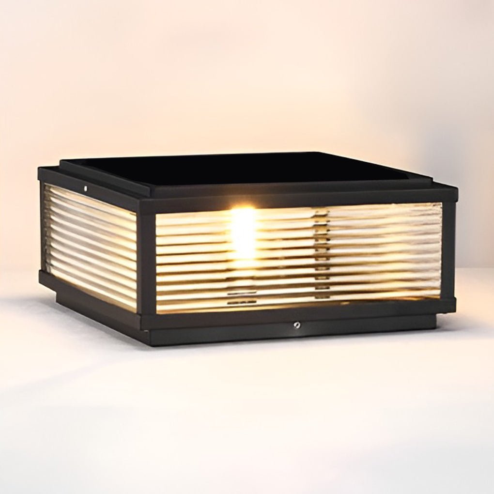 Contemporary Outdoor Waterproof Post Solar Fence Pillar Deck Post Light