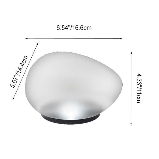 Solar Pebble ABS Sandblasted LED Outdoor Landscape Glass Light