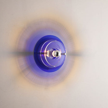 Modern Colorful Iron Acrylic Flying Saucer Shade Light Wall Sconce Lamp For Room