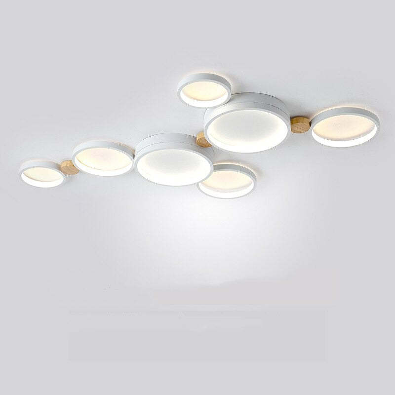 Round Flush Mount Ceiling Light White Gray Green Bedroom