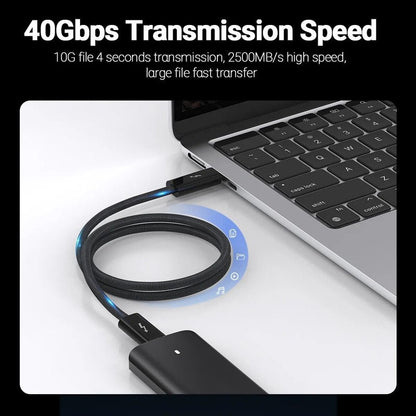 Thunderbolt USB Type C Connector Cool Running Thunderbolt4 Cable