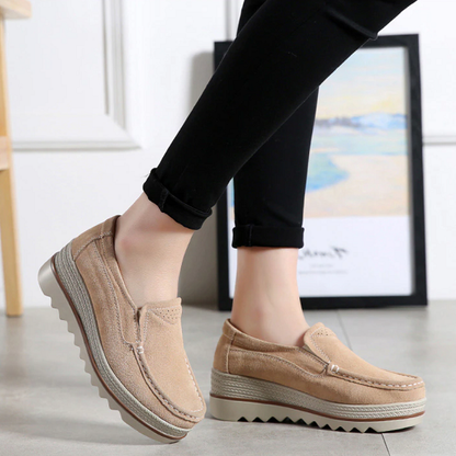 Wide Feet Orthopedic Suede Leather Shoes for Women