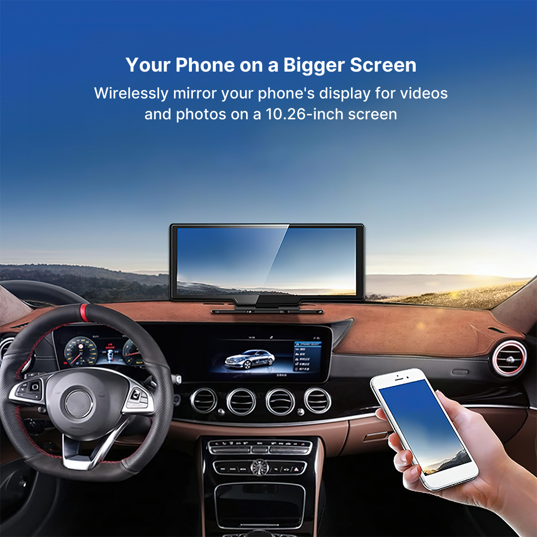 Wireless CarPlay & Android Auto Touchscreen - Best Car Display for Apple CarPlay and Android Auto