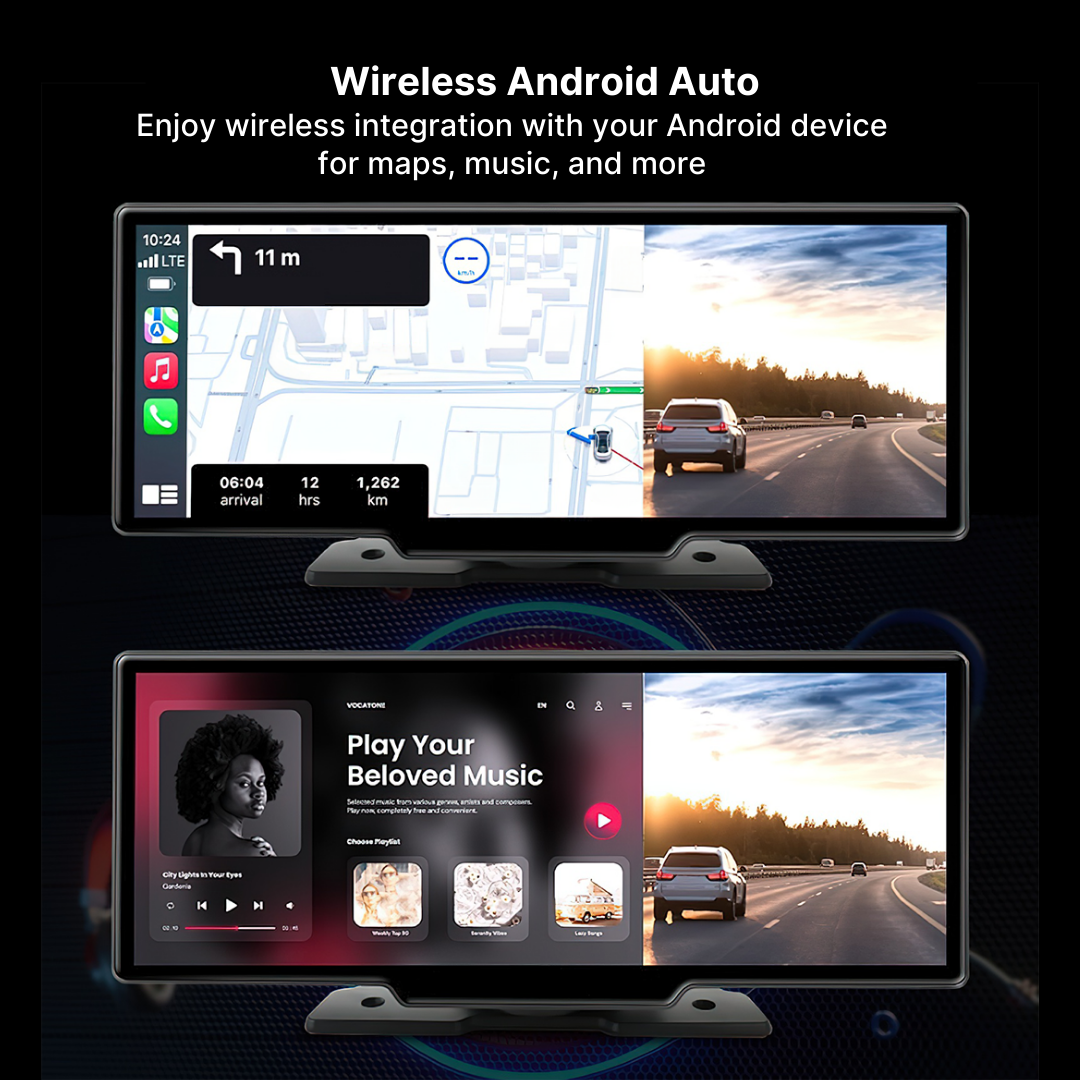 Wireless CarPlay & Android Auto Touchscreen - Best Car Display for Apple CarPlay and Android Auto