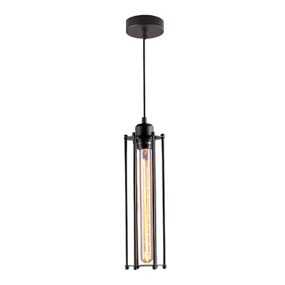 Retro LED Black Iron Industrial Pendant Light