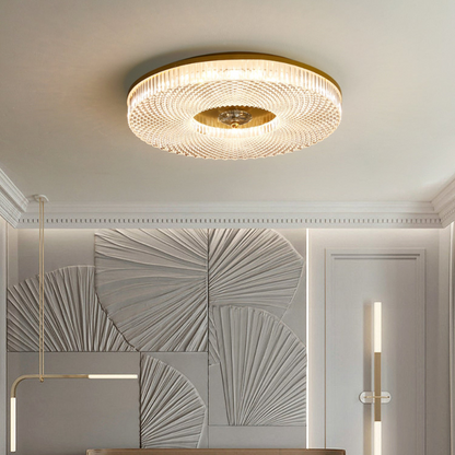 Round LED Flush Mount Ceiling Light White/Gold/Black Bedroom