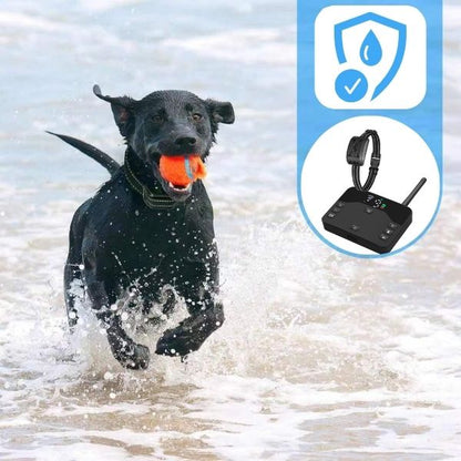 2-in-1 Wireless Pet Training Collars and Dog Fence Sound Check Electric and Vibrating Shock Dog Collar Fence From 65 to 1640 Feet