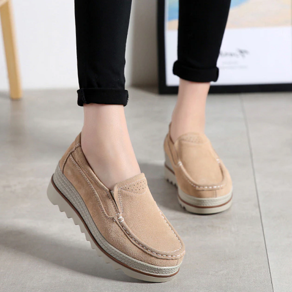 Wide Feet Orthopedic Suede Leather Shoes for Women