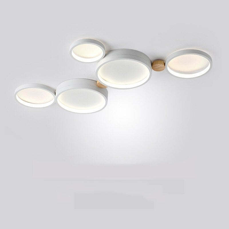 Round Flush Mount Ceiling Light White Gray Green Bedroom