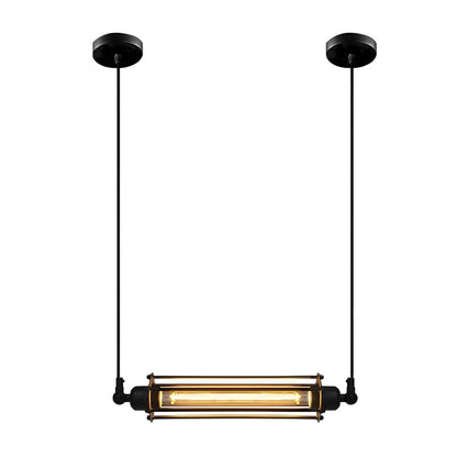 Retro LED Black Iron Industrial Pendant Light