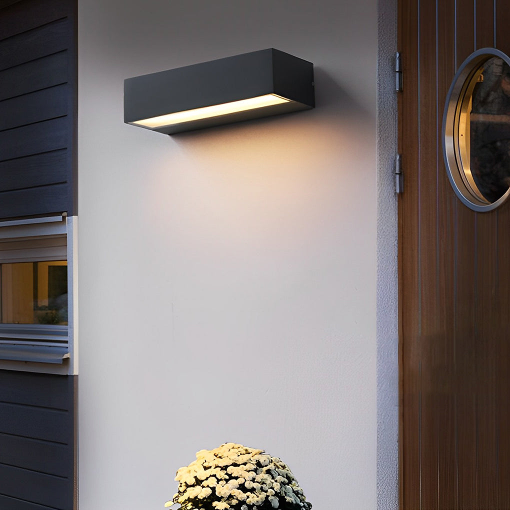 Simple Strip Waterproof LED Black Modern Outdoor Wall Washer Light