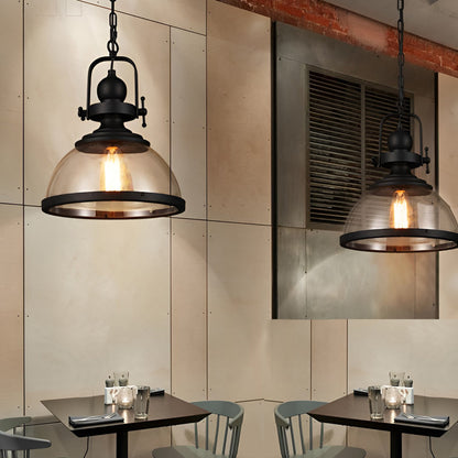 Vintage Glass Iron Retro Industrial Chandeliers | Hanging Ceiling Lights