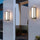 Rectangle LED Waterproof Motion Sensor Black Contemporary Wall Sconce Light