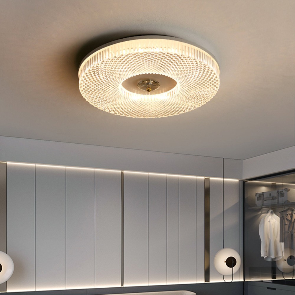 Round LED Flush Mount Ceiling Light White/Gold/Black Bedroom