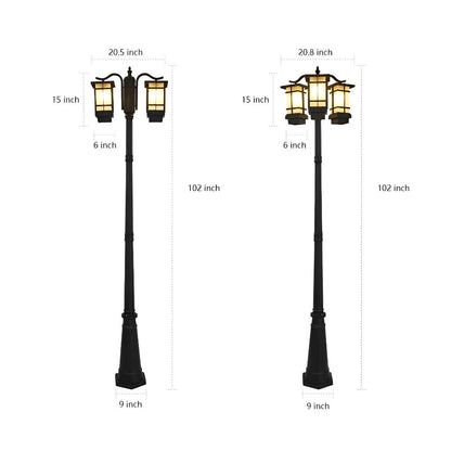 Waterproof Black Modern Outdoor Post Lights Public Lighting