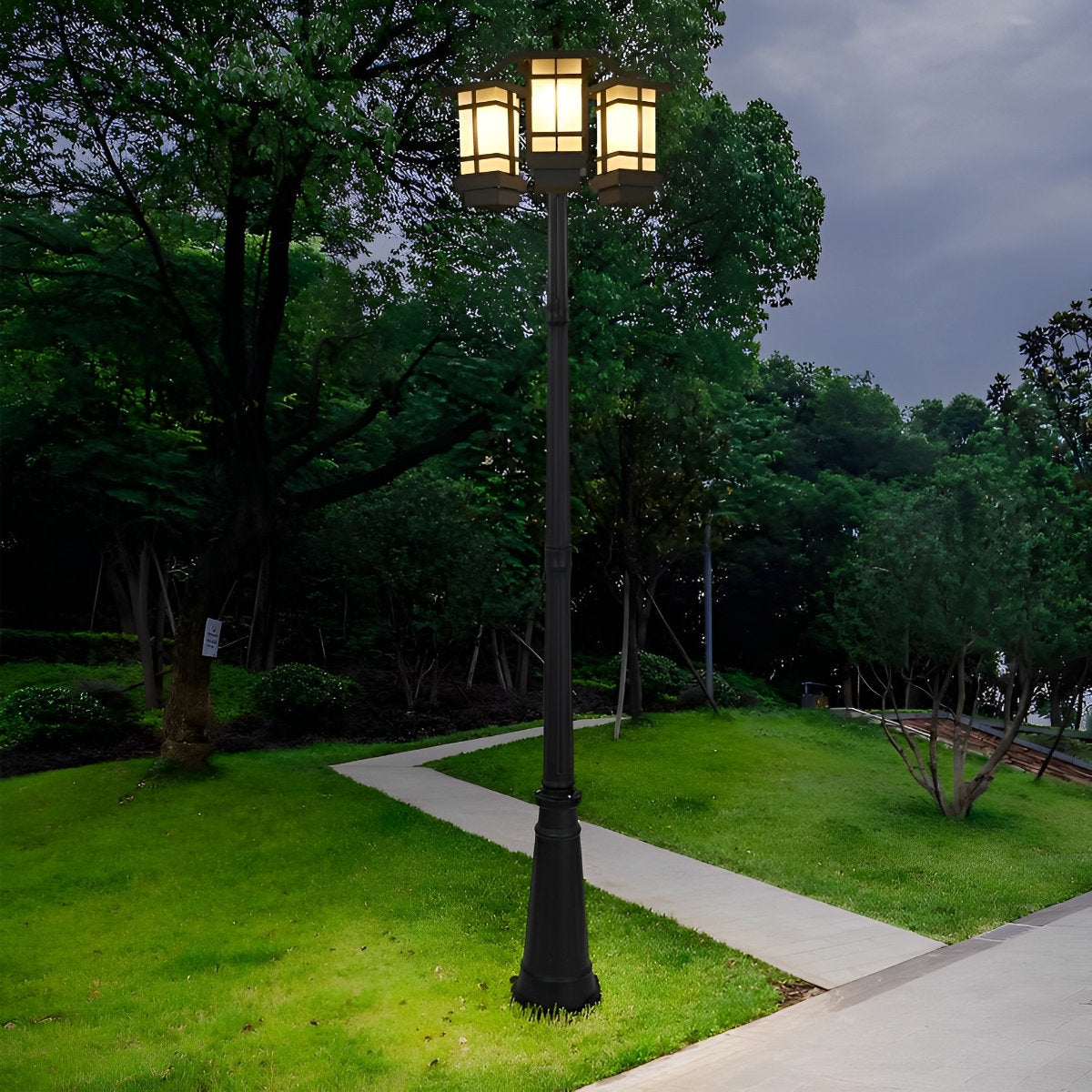 Waterproof Black Modern Outdoor Post Lights Public Lighting