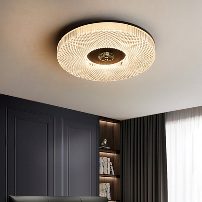 Round LED Flush Mount Ceiling Light White/Gold/Black Bedroom