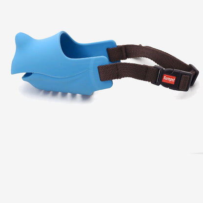 Rhino Shape Adjustable Pure Silicone Muzzle