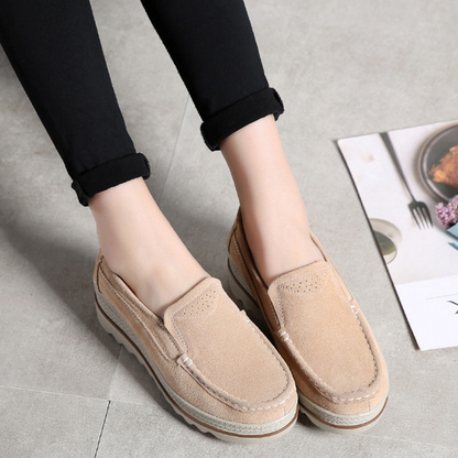 Wide Feet Orthopedic Suede Leather Shoes for Women