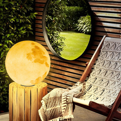 Round Ball Moon Modern Solar Post Caps Lights