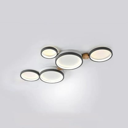 Round Flush Mount Ceiling Light White Gray Green Bedroom