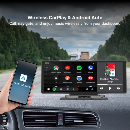 Wireless CarPlay & Android Auto Touchscreen - Best Car Display for Apple CarPlay and Android Auto