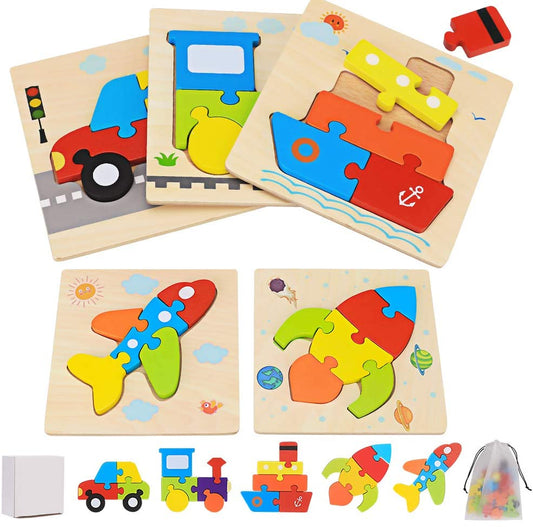 Montessori Vehicle Puzzles (PACK OF 5!)