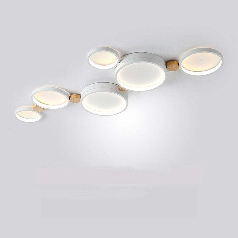 Round Flush Mount Ceiling Light White Gray Green Bedroom