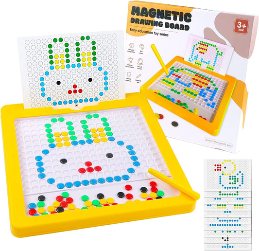 Montessori board with magnetic dots