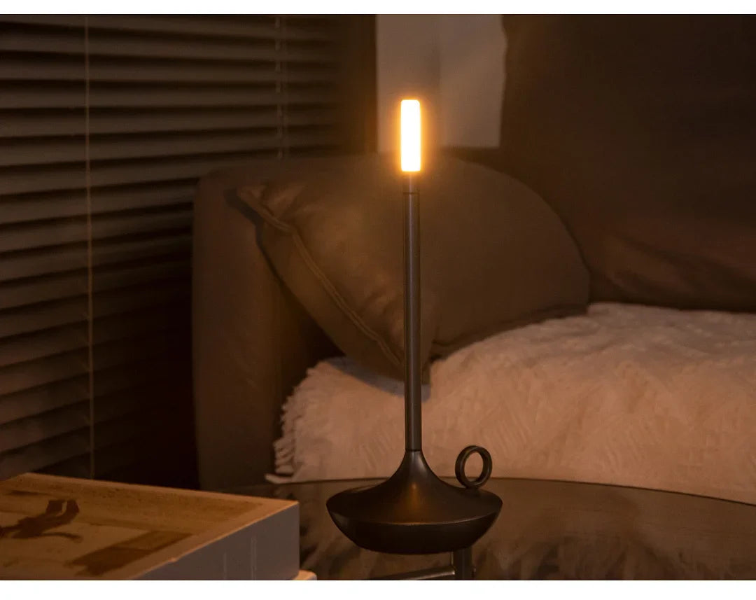 Wick LED Candle Light Table Lamp