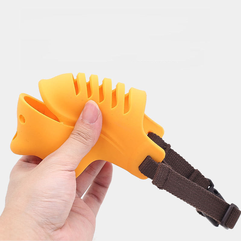 Rhino Shape Adjustable Pure Silicone Muzzle