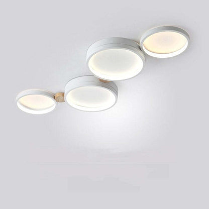 Round Flush Mount Ceiling Light White Gray Green Bedroom