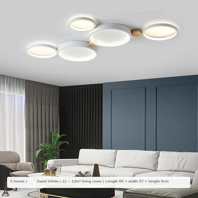 Round Flush Mount Ceiling Light White Gray Green Bedroom