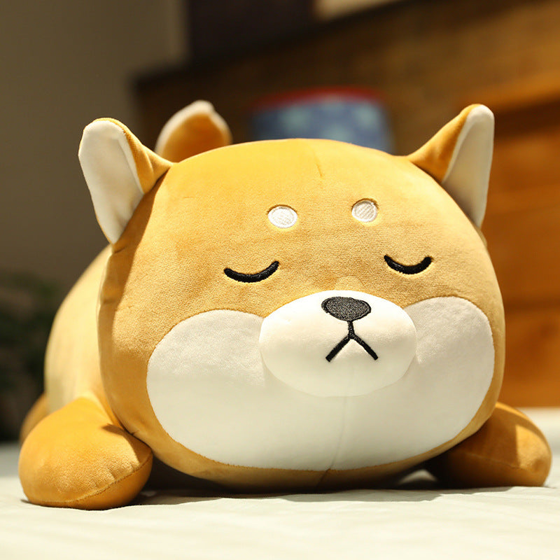 Sleeping Plush Puppy Cushion