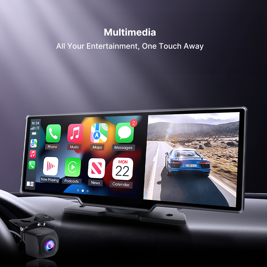 Wireless CarPlay & Android Auto Touchscreen - Best Car Display for Apple CarPlay and Android Auto