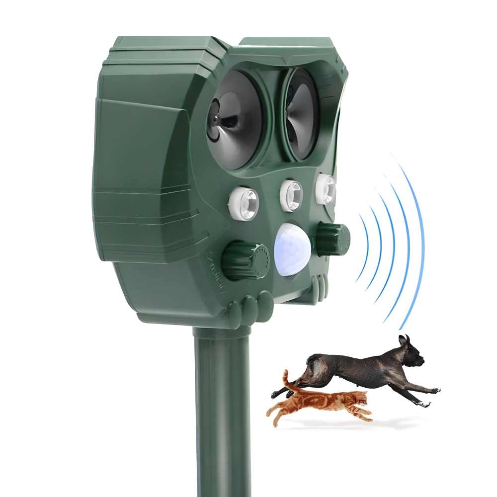 Ultrasonic Cat Repellent Ultrasound and Noise Sonar Repellent Deterrent for Cat, Fox, Rat, Squirrel and Dog