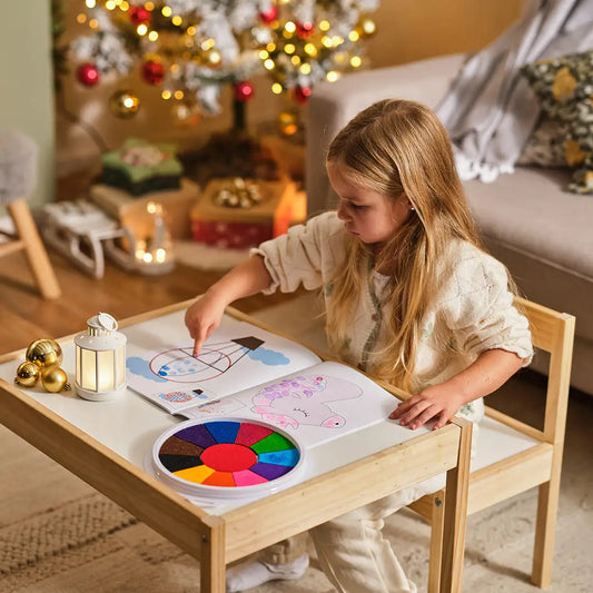 Montessori finger painting book - 12 colors | montessori toys