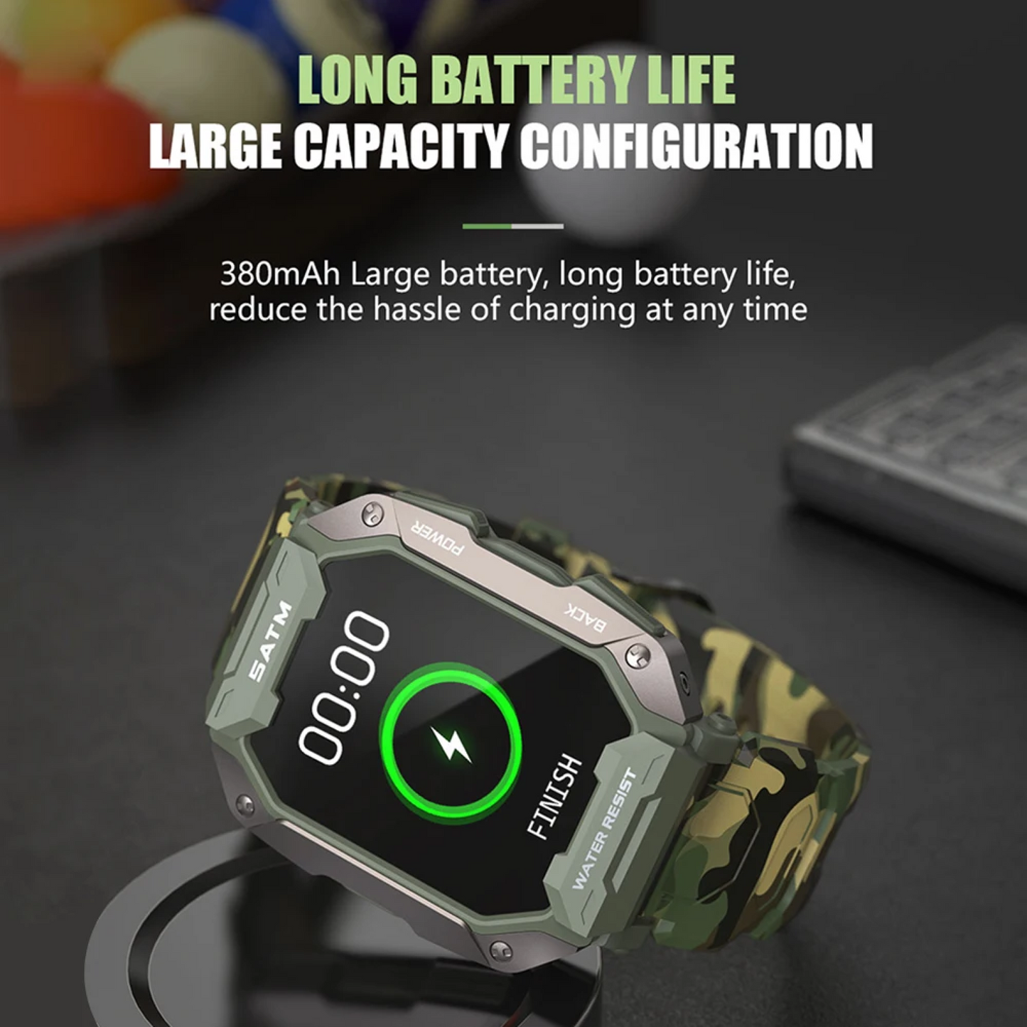 Top rated Military Army Tactical functions Long Life Battery Indestructible Rugged Smartwatch