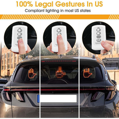 Middle Finger Car Gesture Light with Remote | Funny Car Finger Light with Remote