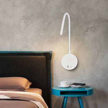 Minimalist USB Rechargeable Silicone Spotlight LED Reading Wall Sconce Lamp
