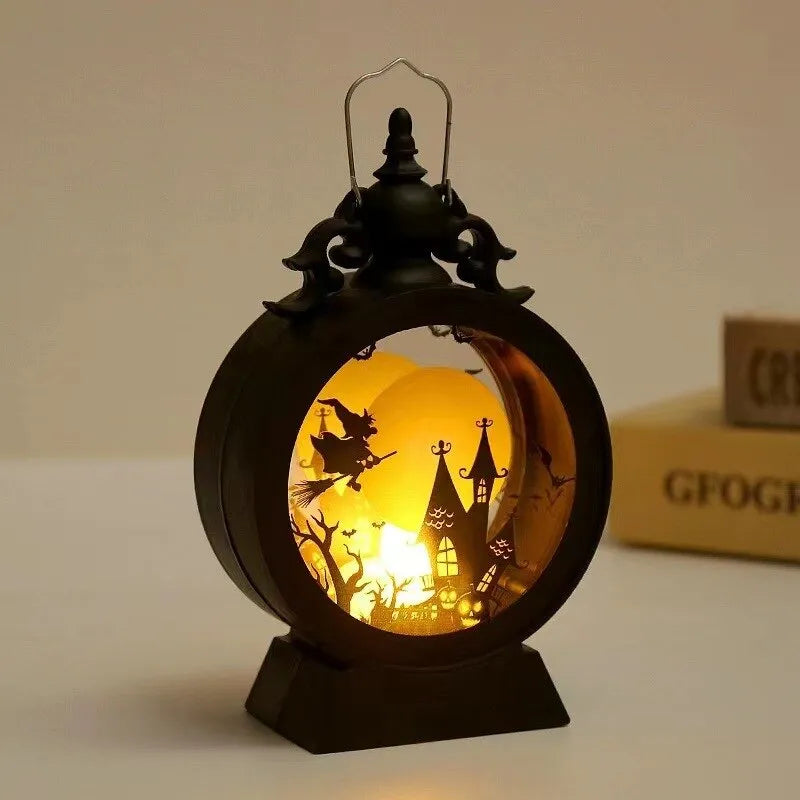 Vintage LED Halloween Candle Lantern Light