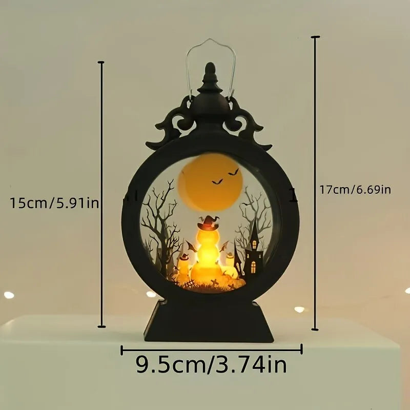 Vintage LED Halloween Candle Lantern Light