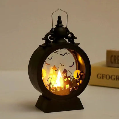 Vintage LED Halloween Candle Lantern Light