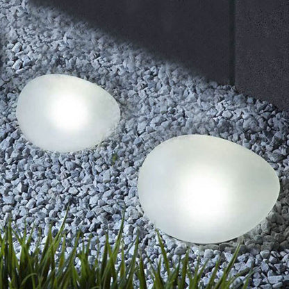 Solar Pebble ABS Sandblasted LED Outdoor Landscape Glass Light