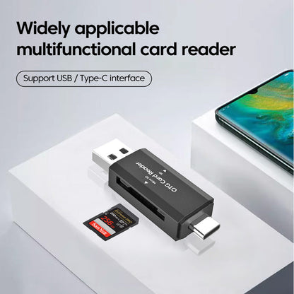 2 in 1 USB Type-C SD and TF Card Reader Adapter