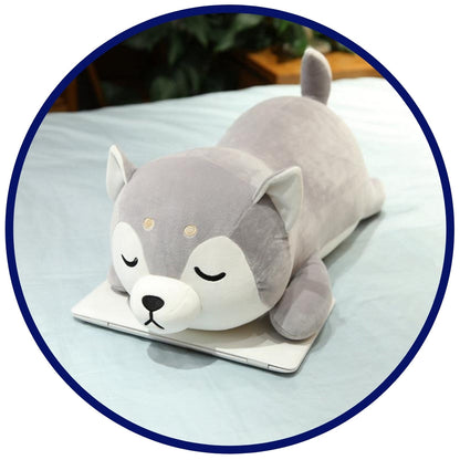 Sleeping Plush Puppy Cushion