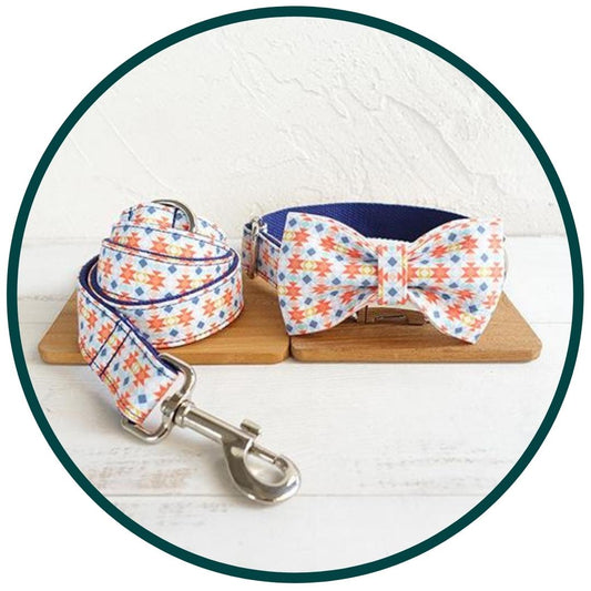 Bohemian Bow Collar and Leash