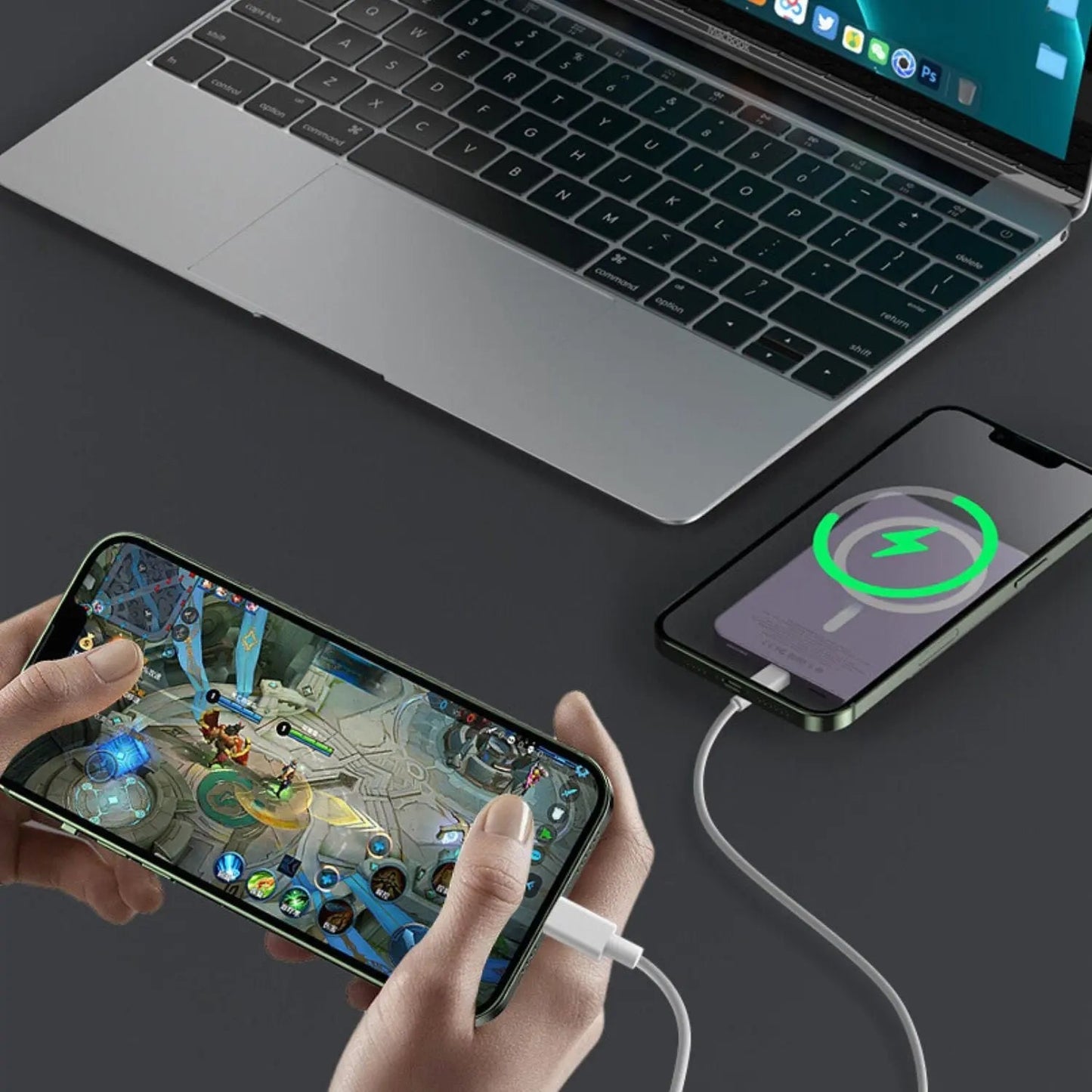 Sleek  Magnetic Fast Charging Power Bank – Wireless, High-Capacity Backup Battery for All Devices